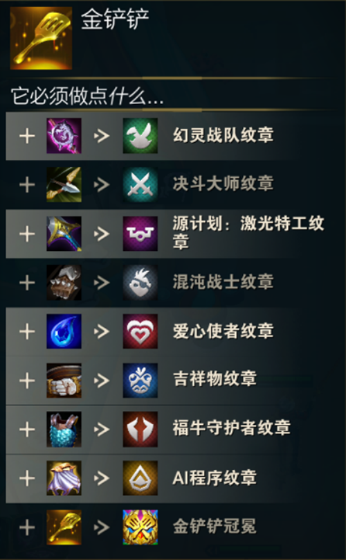 云顶之弈s8装备图鉴大全最新-云顶之弈s8赛季铲子转职合成表一览